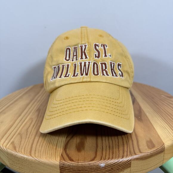 Vintage Utility Workwear Mill Works Sun Wash Baseball Logo Hat - Yellow - Picture 1 of 8
